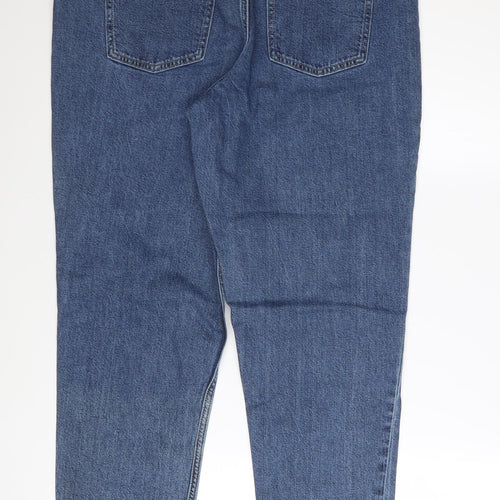 F&F Women's Blue High Rise Straight Denim Jeans Size 14 Tall