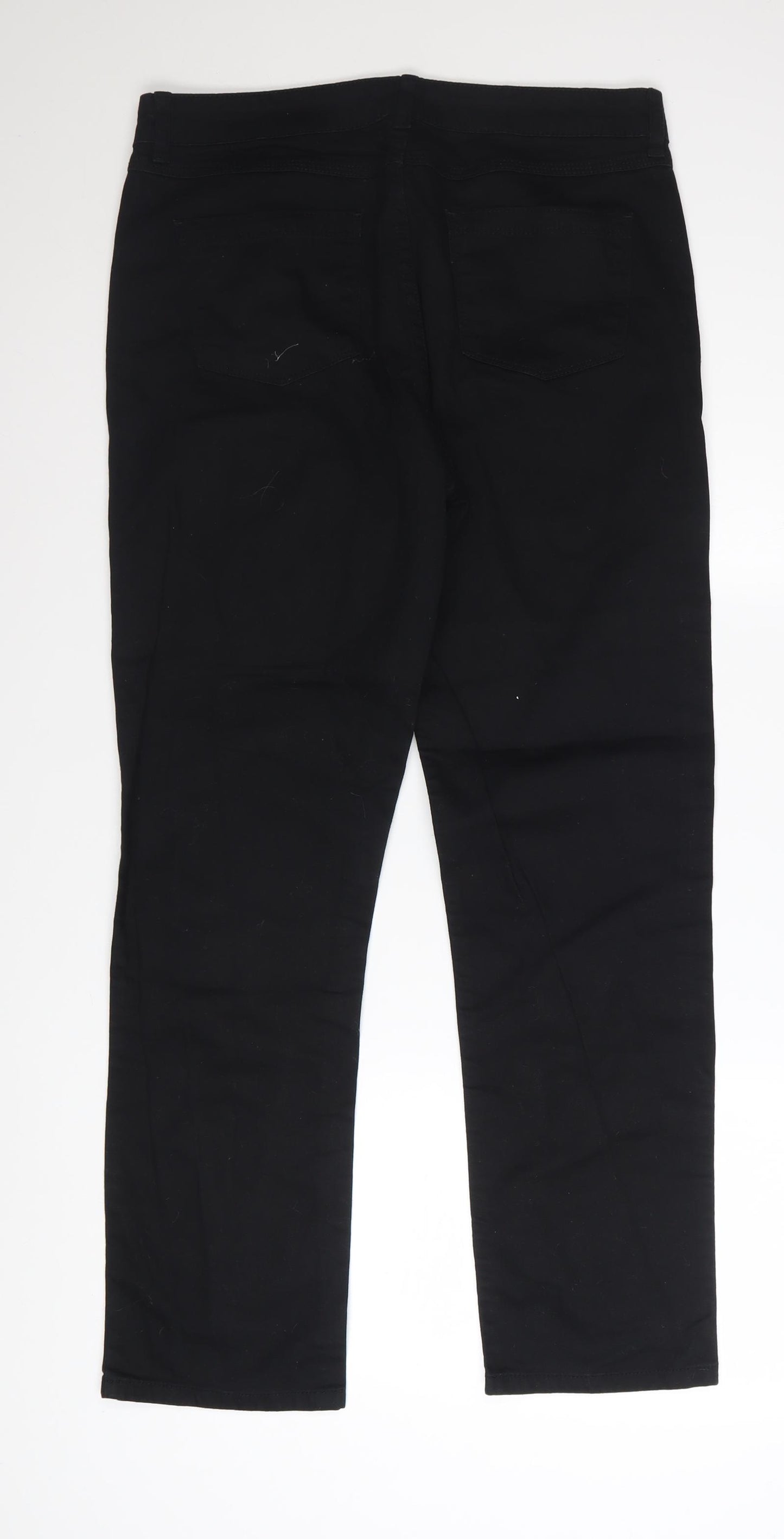 SOON Women's Black Stretch Straight Jeans Size 14 Regular