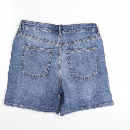 George Women Blue Denim Shorts Size 12 Classic 5-Pocket Style