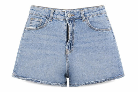 Denim Co. Women's Blue High Rise Mom Denim Shorts Size 10