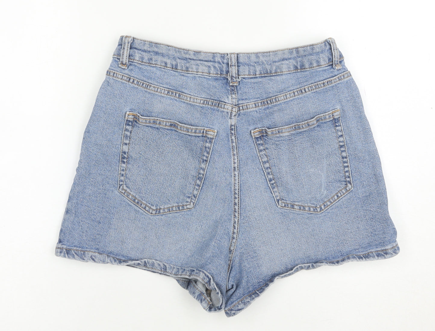 Denim Co. Women's Blue High Rise Mom Denim Shorts Size 10