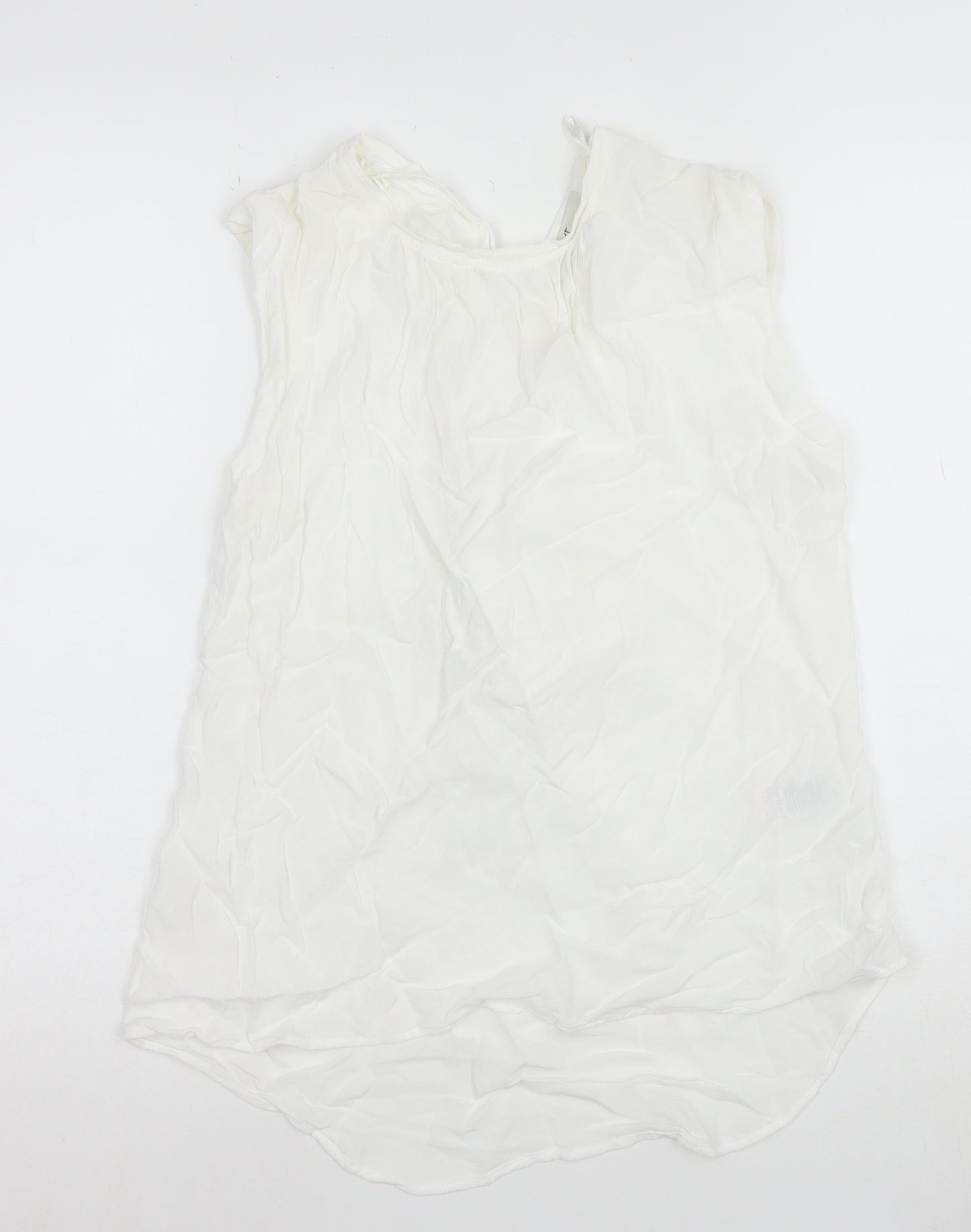 Next Women’s White Sleeveless Viscose Blouse Size 10