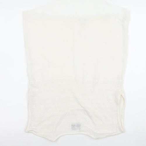 Next Women's Ivory Knit Sleeveless Crew Neck Top Size 10