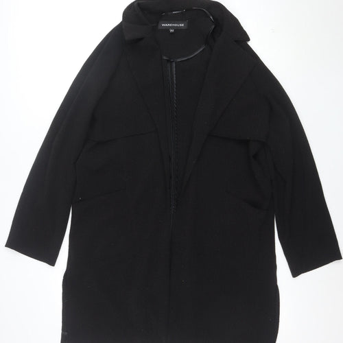 Warehouse Women’s Black Crepe Blazer Size 12 Regular Fit