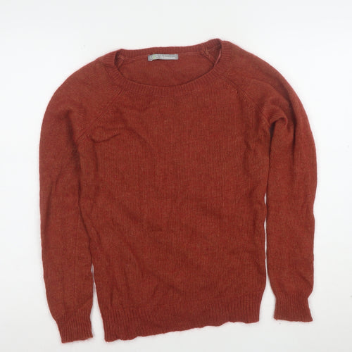 Marks and Spencer Women Brown Angora Blend Crew Neck Jumper Size 10