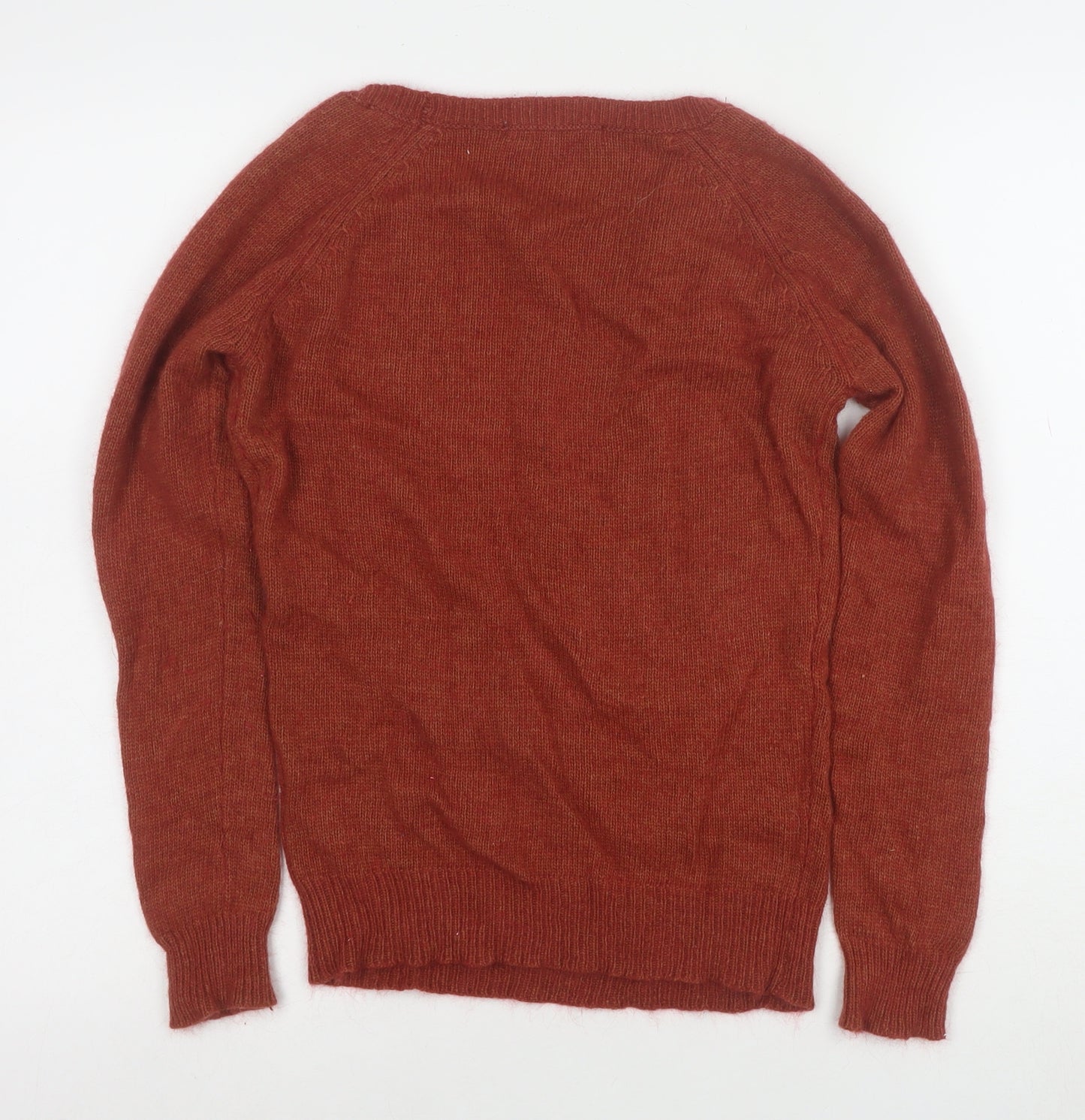 Marks and Spencer Women Brown Angora Blend Crew Neck Jumper Size 10
