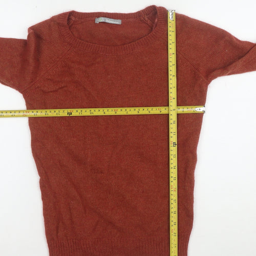 Marks and Spencer Women Brown Angora Blend Crew Neck Jumper Size 10