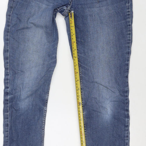 Next Women Blue Skinny Mid Rise Stretch Denim Jeans Size 10 Regular