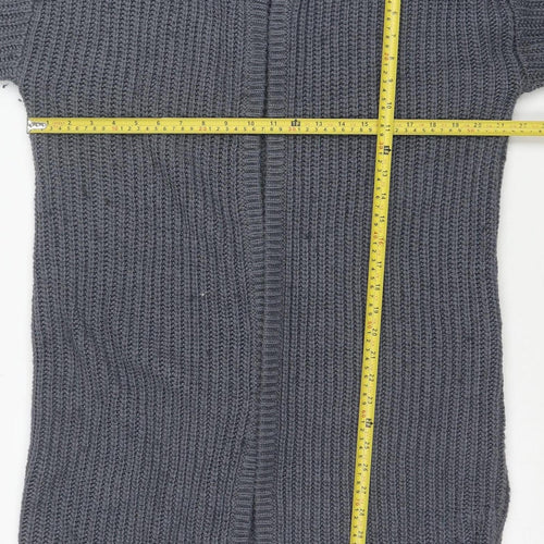 INCITY Women’s Grey Knit Open Cardigan Jumper Size S