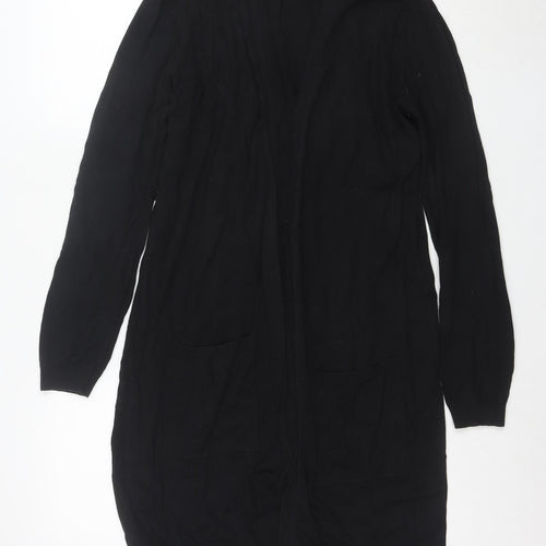 Next Women's Black Size 12 Long Sleeve Cotton Blend Cardigan