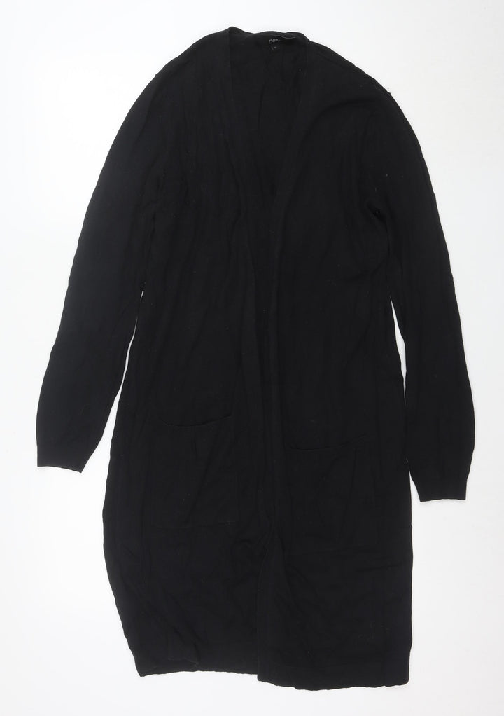 Next Women's Black Size 12 Long Sleeve Cotton Blend Cardigan