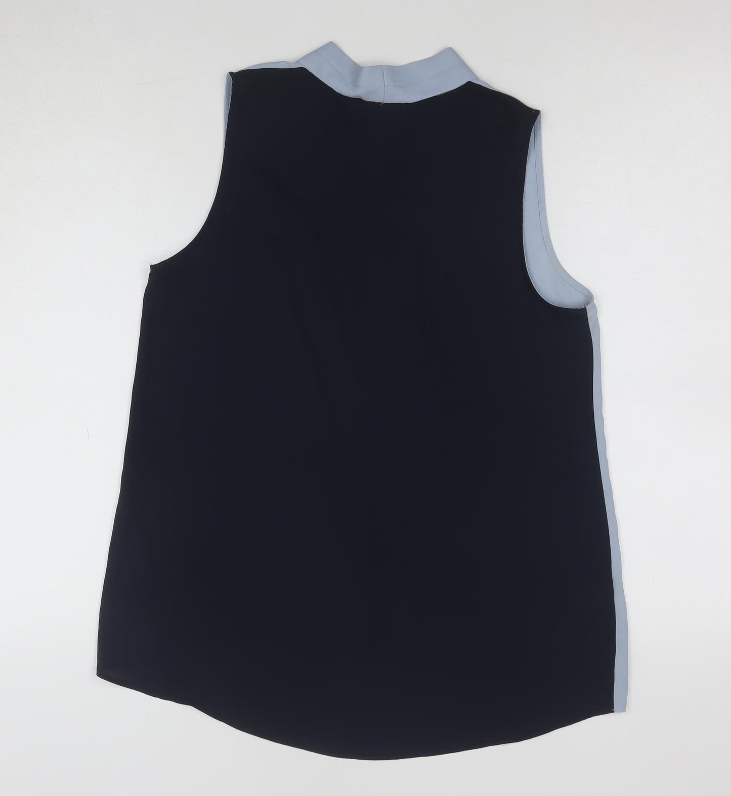 Next Women’s Blue Sleeveless V-Neck Chiffon Blouse Size 10