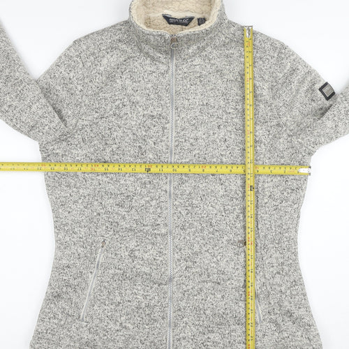 Regatta Great Outdoors Womens Grey Fleece Jacket UK 14 Full Zip Lined