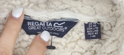 Regatta Great Outdoors Womens Grey Fleece Jacket UK 14 Full Zip Lined