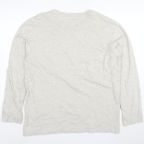 Jack & Jones Men’s Grey XL Long Sleeve Crew Neck T-Shirt