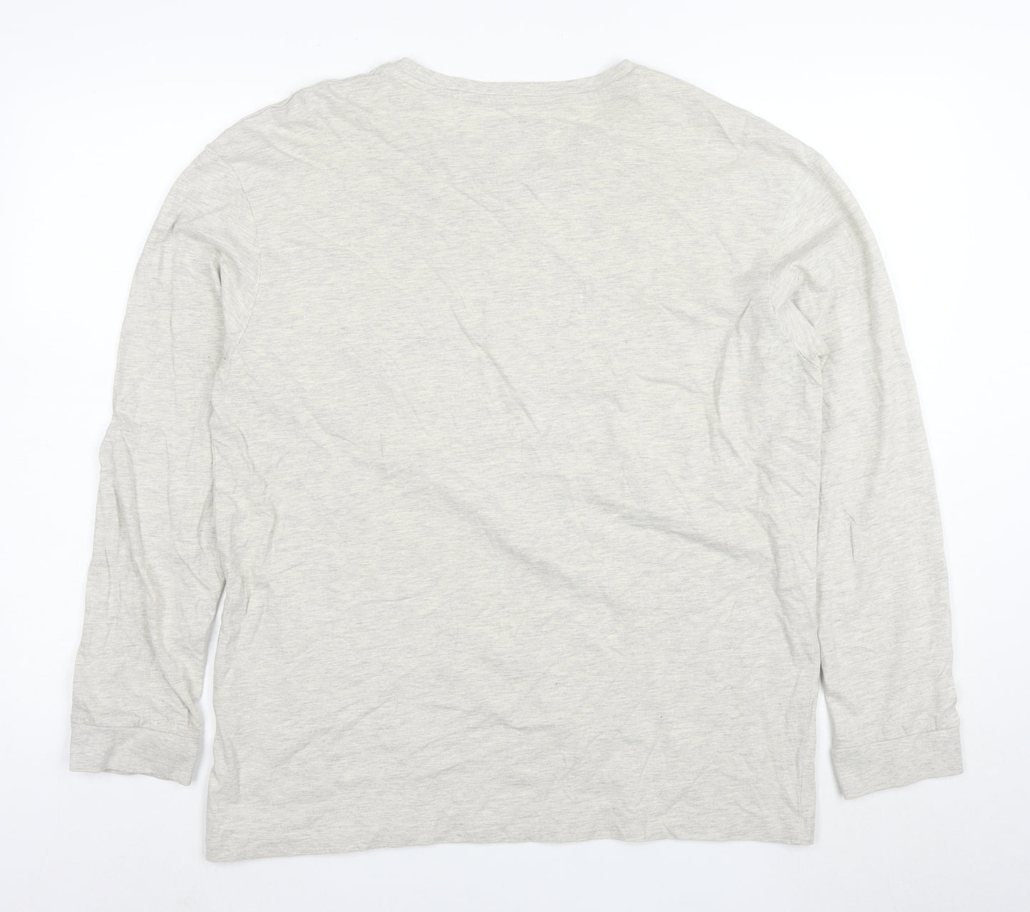 Jack & Jones Men’s Grey XL Long Sleeve Crew Neck T-Shirt