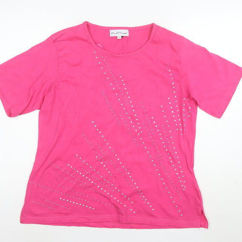Mudd & Water Women’s Pink Studded Cotton T-Shirt XL