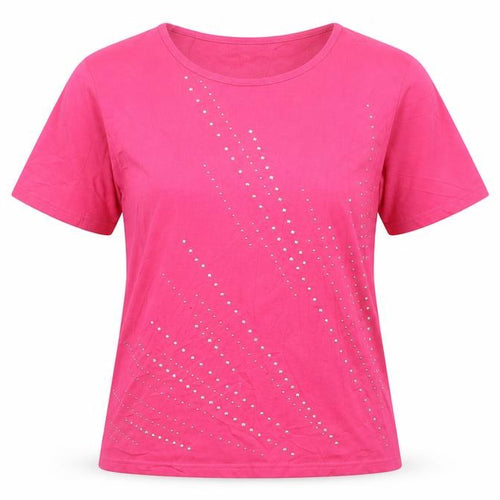 Mudd & Water Women’s Pink Studded Cotton T-Shirt XL
