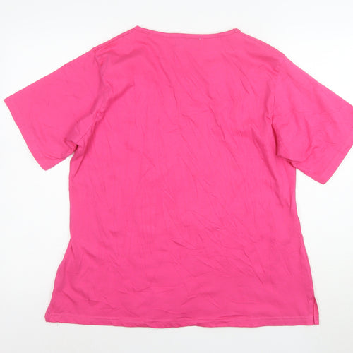 Mudd & Water Women’s Pink Studded Cotton T-Shirt XL