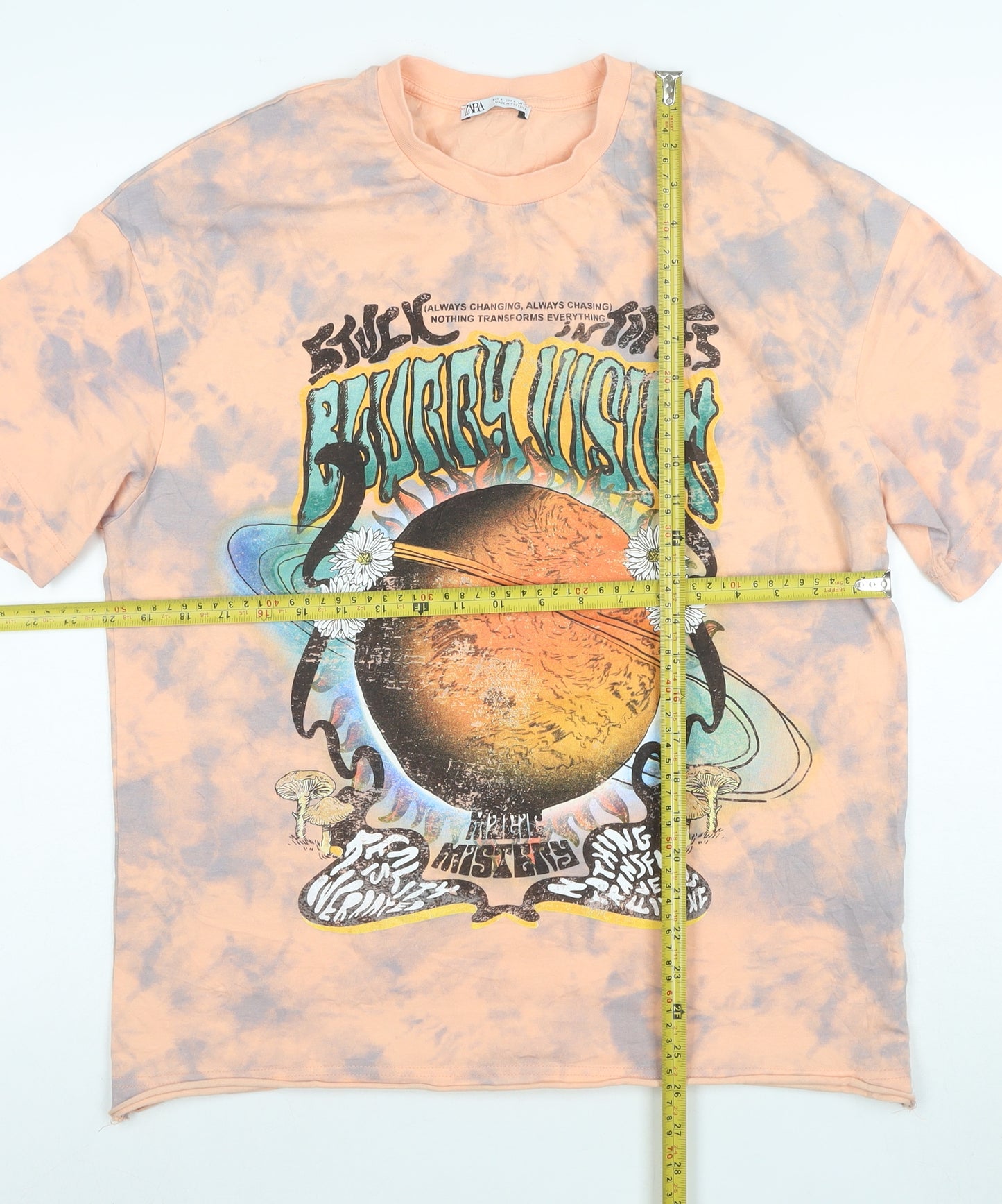 ZARA Women’s Multicoloured Tie Dye Relaxed T-Shirt Size S