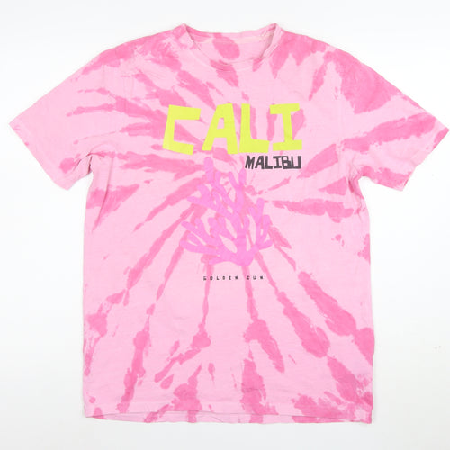 PSYCHIC HEARTS Women's Pink Tie-Dye Cali Malibu Cotton T-Shirt M