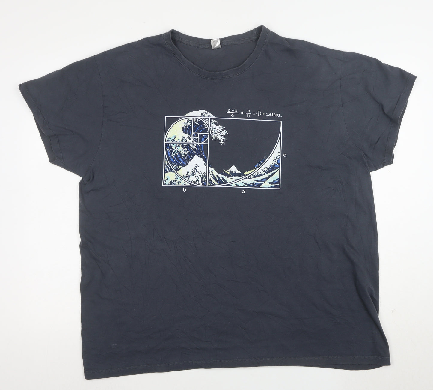 Pampling Unisex Adults Blue Art Graphic 3XL Cotton T-Shirt