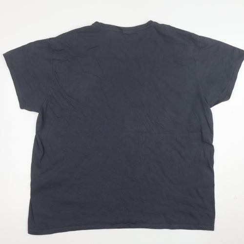 Pampling Unisex Adults Blue Art Graphic 3XL Cotton T-Shirt