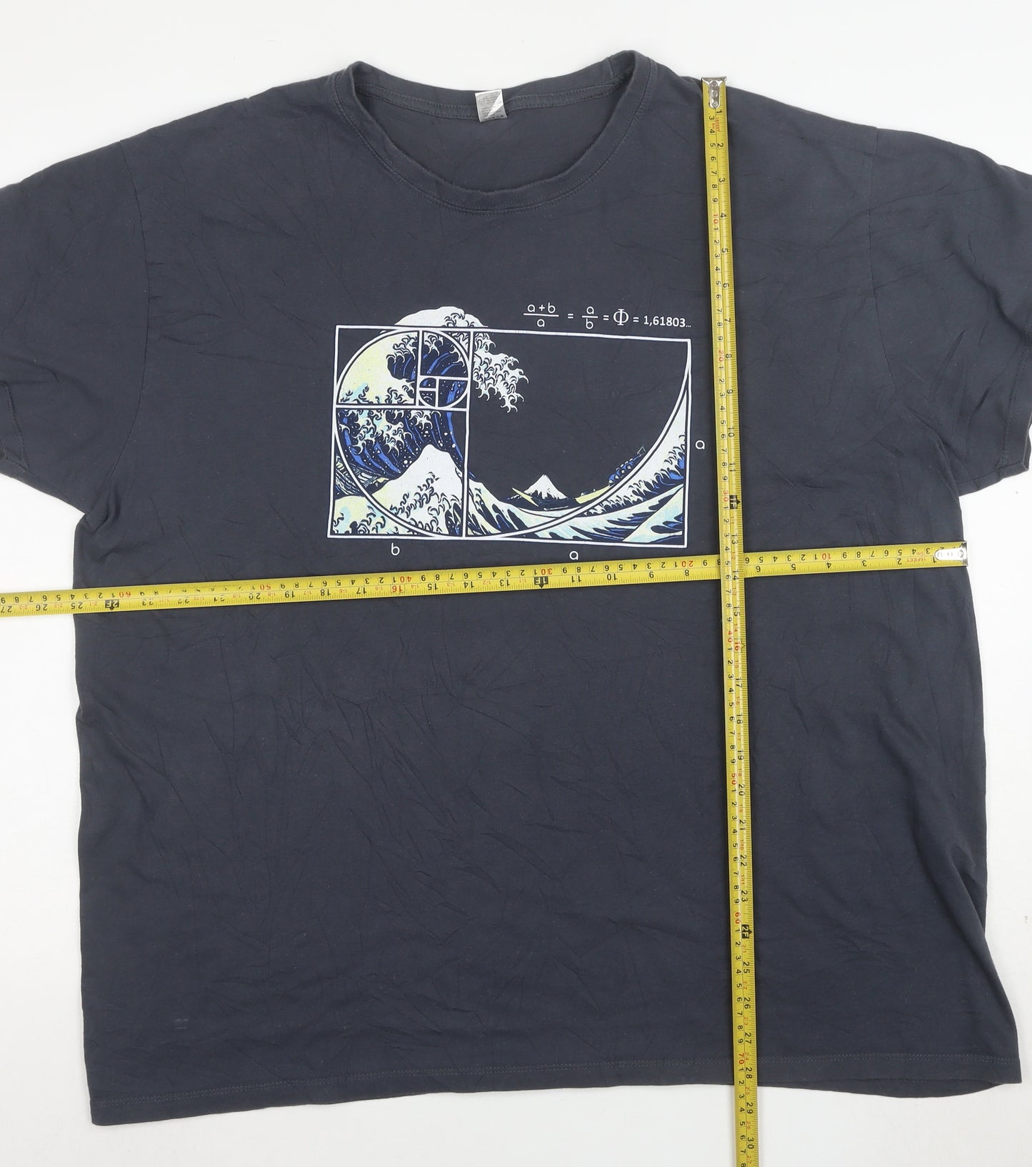 Pampling Unisex Adults Blue Art Graphic 3XL Cotton T-Shirt