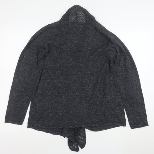 Fat Face Women's Grey Cotton Open Knit Cardigan Size 12