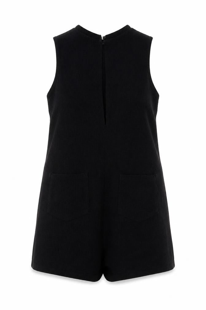 ASOS Women’s Black Sleeveless Knit Playsuit Size 14