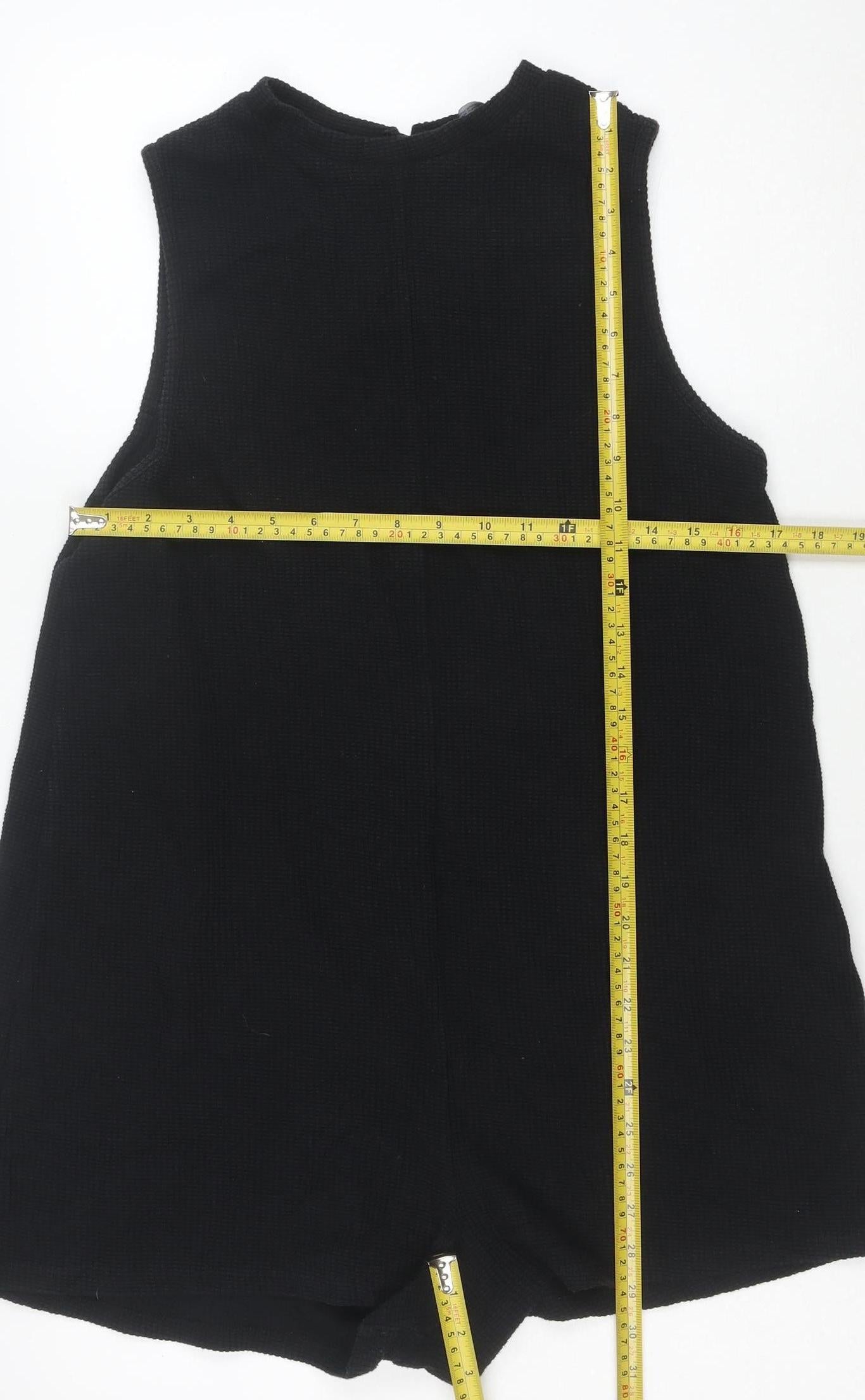 ASOS Women’s Black Sleeveless Knit Playsuit Size 14