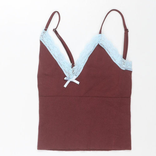 Urban Outfitters Women’s Brown Lace Trim Camisole Top Size M