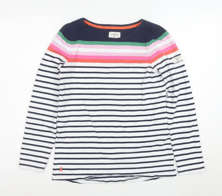 Joules Womens Multicoloured Striped Long Sleeve Cotton T-Shirt Size 12