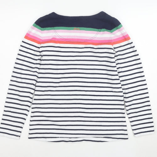Joules Womens Multicoloured Striped Long Sleeve Cotton T-Shirt Size 12