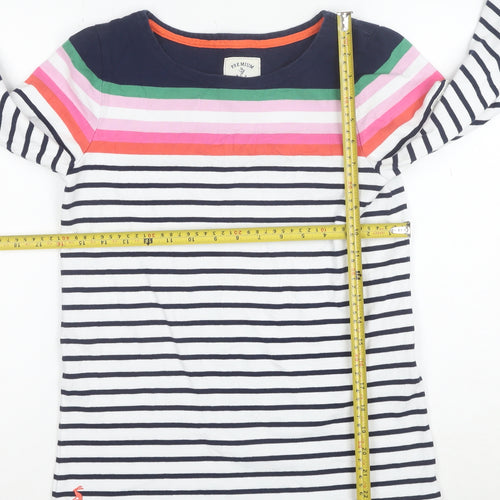 Joules Womens Multicoloured Striped Long Sleeve Cotton T-Shirt Size 12