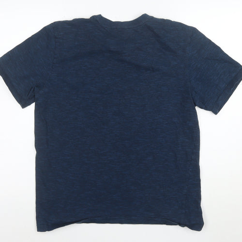 Next Men's Blue Palm Beach Graphic Cotton T-Shirt Size M
