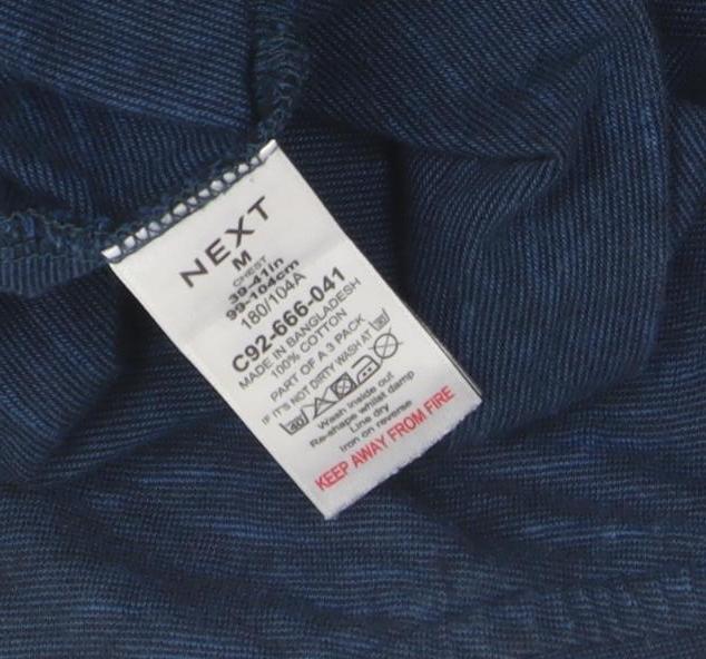 Next Men's Blue Palm Beach Graphic Cotton T-Shirt Size M