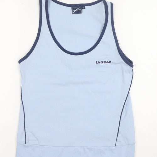 LA Gear Women Blue Tank Top Size 12 Casual Summer Jersey