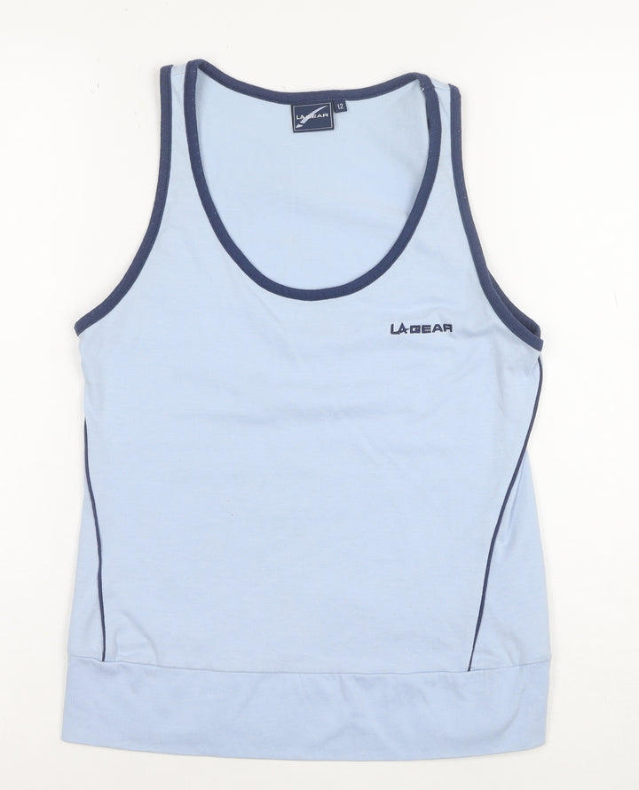 LA Gear Women Blue Tank Top Size 12 Casual Summer Jersey
