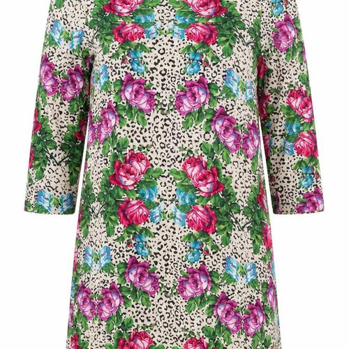 Next Women’s Multicoloured Floral Animal Print Shift Dress Size 8