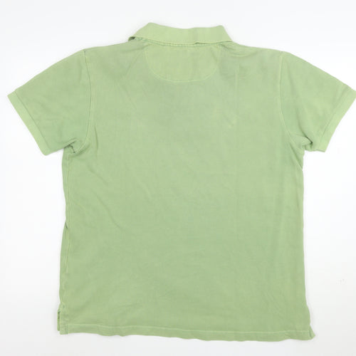 Mantaray Men’s Green Cotton Short Sleeve Polo Shirt Size L