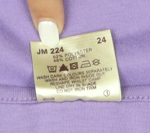 Being Casual Women’s Purple Embroidered Floral Tunic Tank Top Size 24