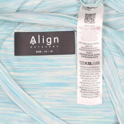 Align Outdoors Boys Blue Short Sleeve Crew Neck T-Shirt Size 12-13