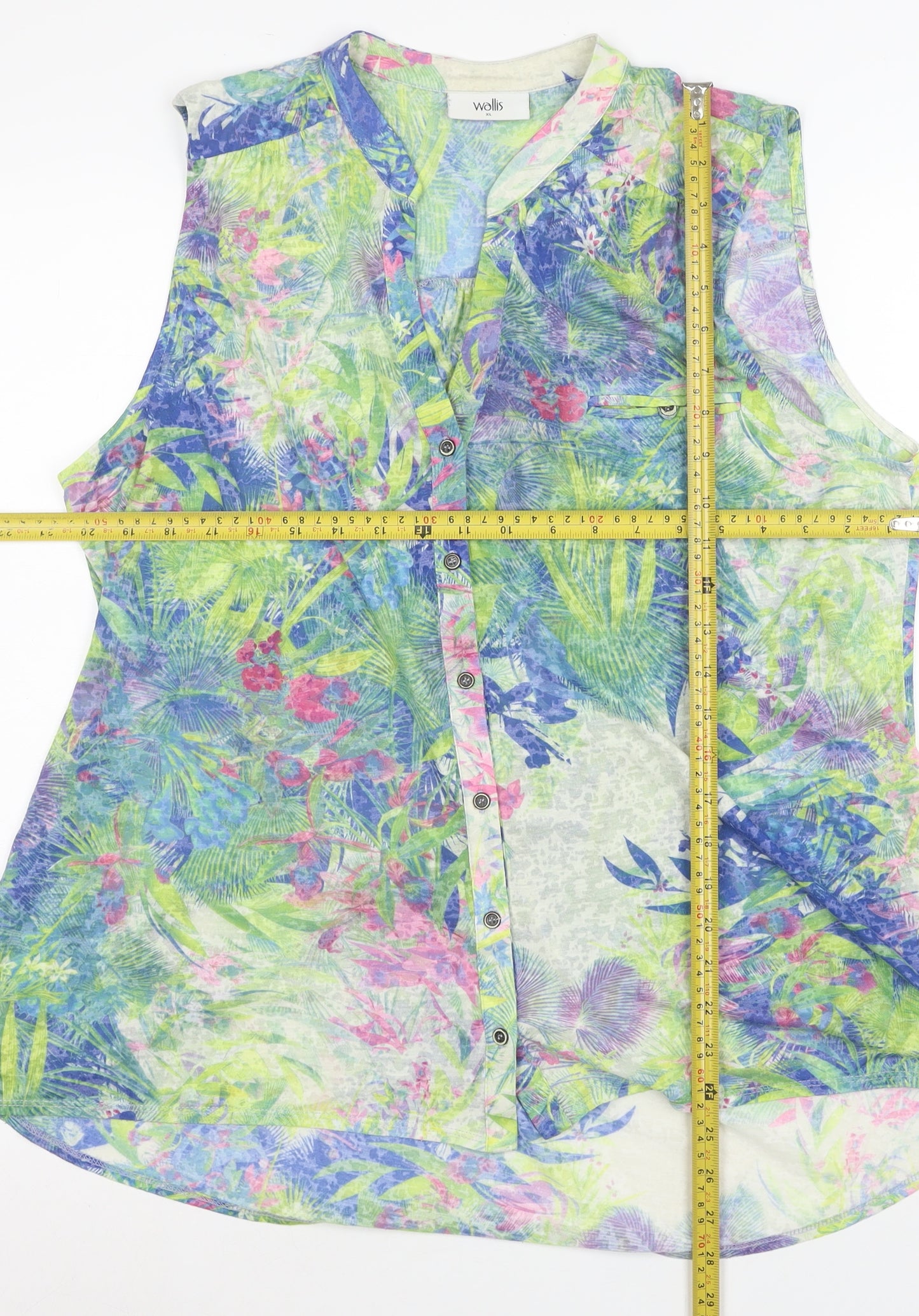 Wallis Women’s Multicoloured Floral Sleeveless Tunic Blouse XL