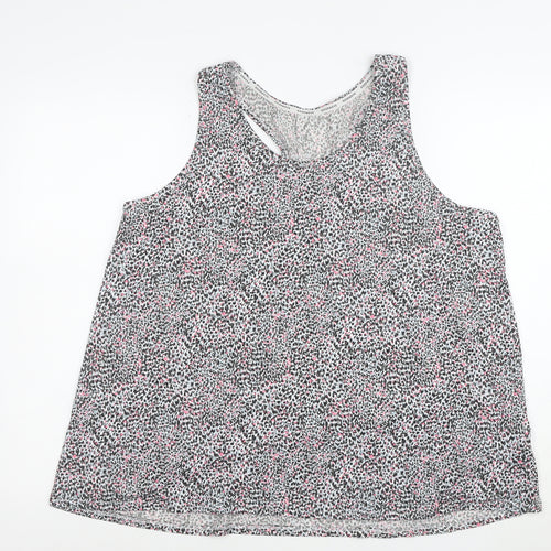 Goodmove Women’s Multicoloured Animal Print Sleeveless Tank Top Size 16