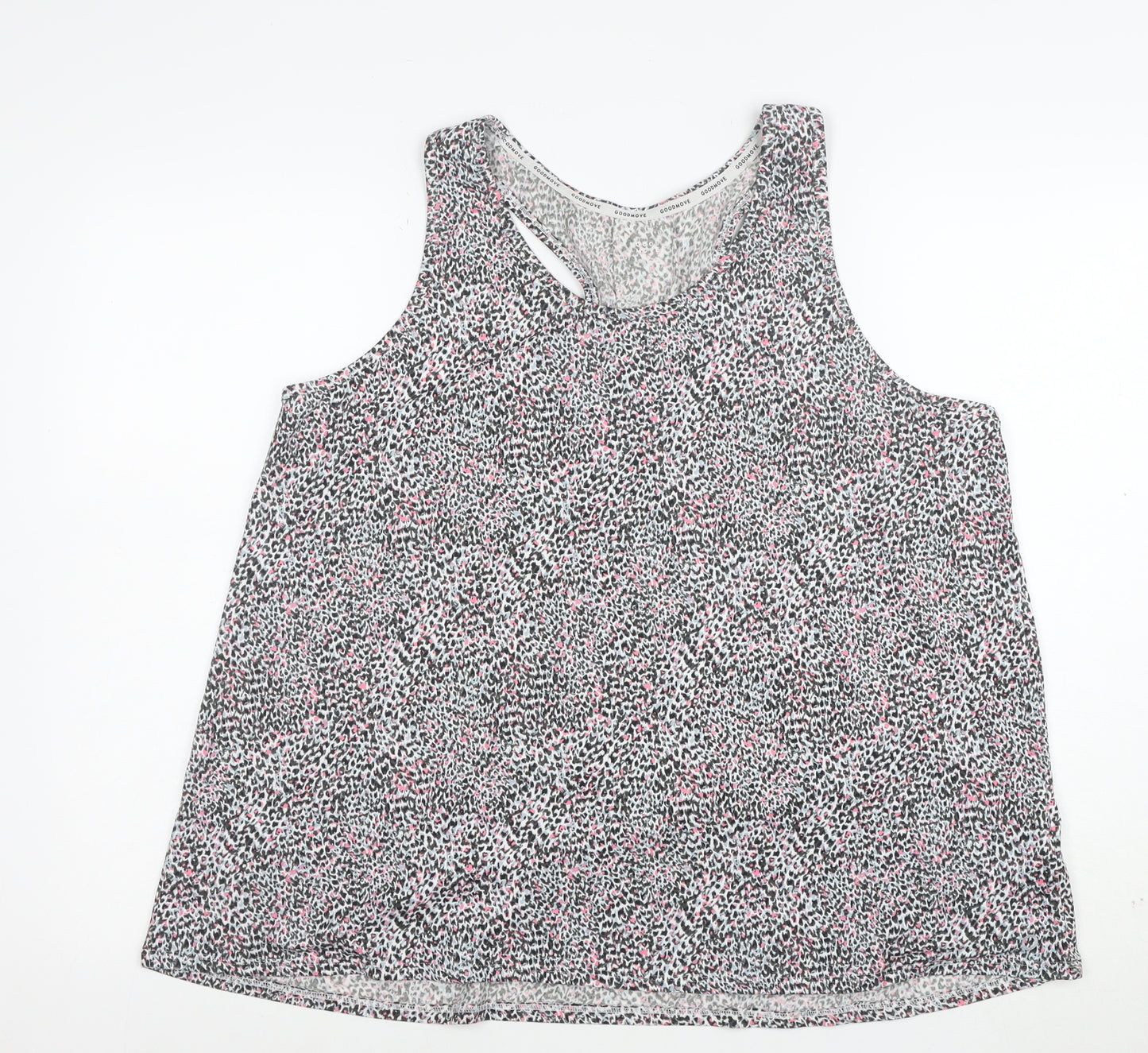 Goodmove Women’s Multicoloured Animal Print Sleeveless Tank Top Size 16