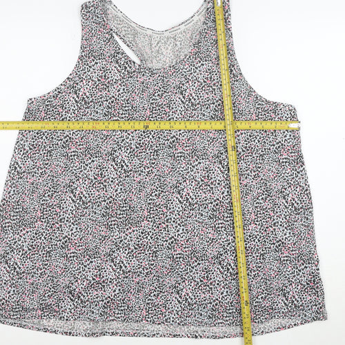 Goodmove Women’s Multicoloured Animal Print Sleeveless Tank Top Size 16