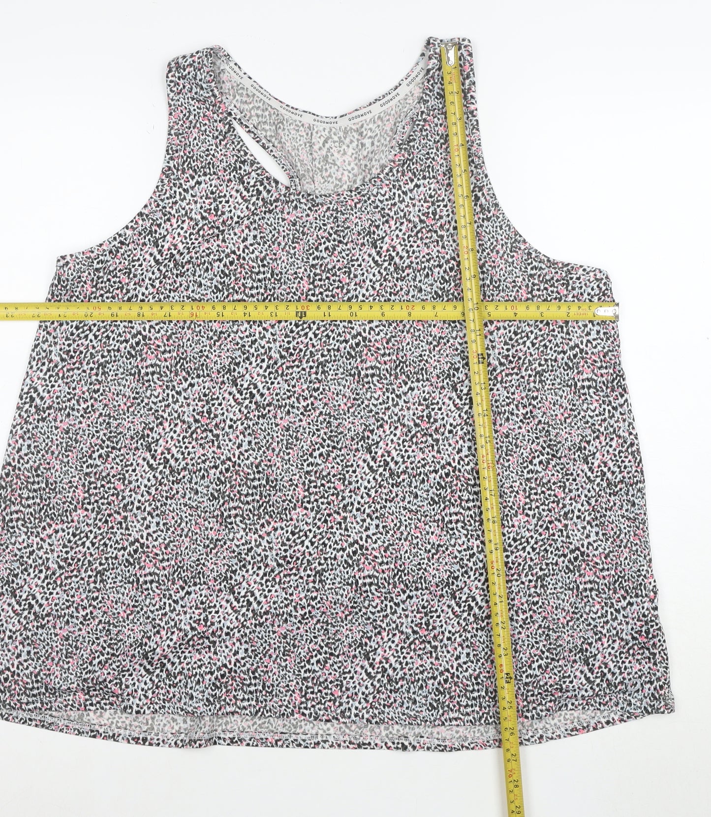 Goodmove Women’s Multicoloured Animal Print Sleeveless Tank Top Size 16