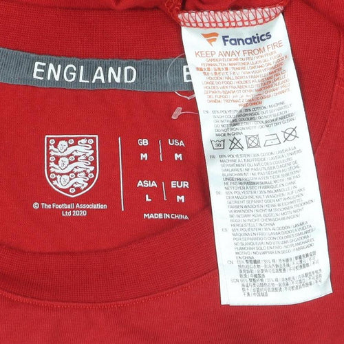 Fanatics Men's Red England Football Cotton T-Shirt Size M