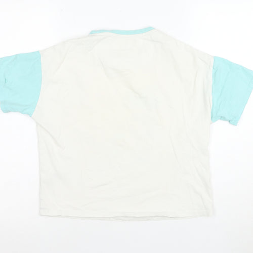 Marks and Spencer Peanuts Girls White Blue 11-12 Years Graphic T-Shirt